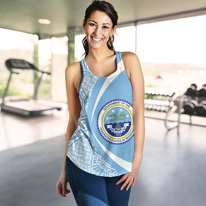 Federated States of Micronesia Women Tank Coat Of Arm Lauhala Circle