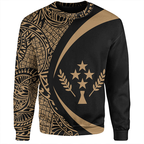 Kosrae Sweatshirt Coat Of Arm Lauhala Gold Circle