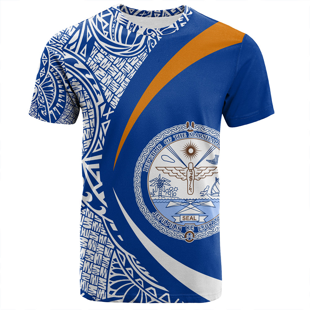 Marshall Islands T-Shirt Coat Of Arm Lauhala Circle