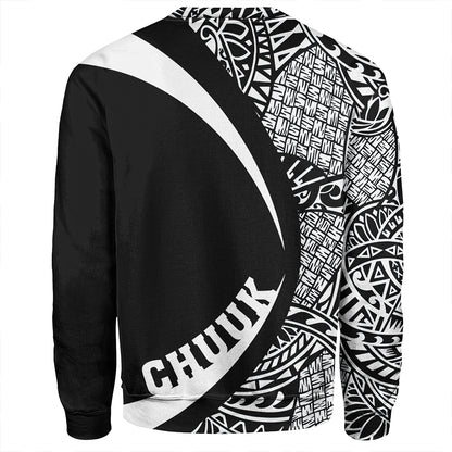 Chuuk Sweatshirt Coat Of Arm Lauhala White Circle