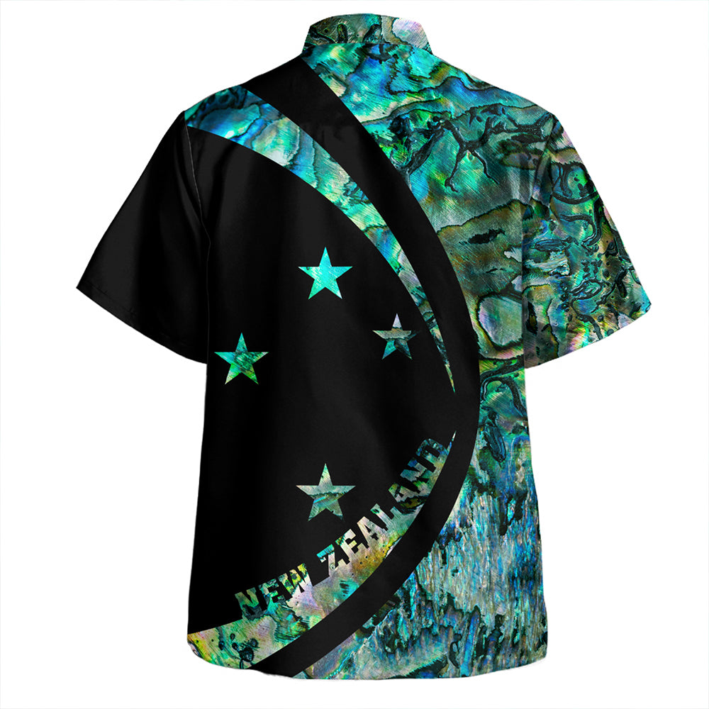 New Zealand Hawaiian Shirt Silver Fern Papua Shell Circle