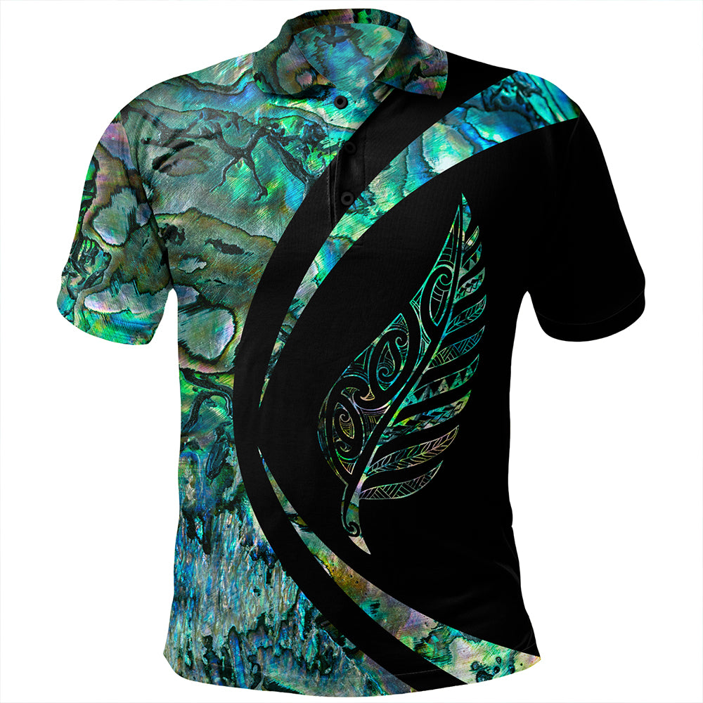 New Zealand Polo Shirt Silver Fern Papua Shell Circle