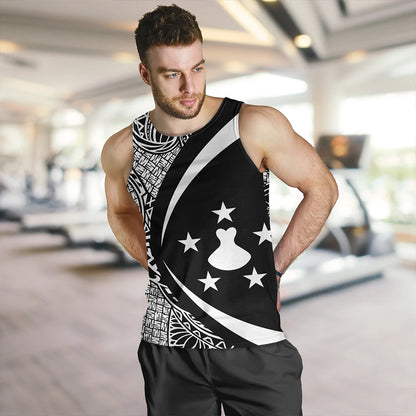 Austral Islands Tank Top Coat Of Arm Lauhala White Circle