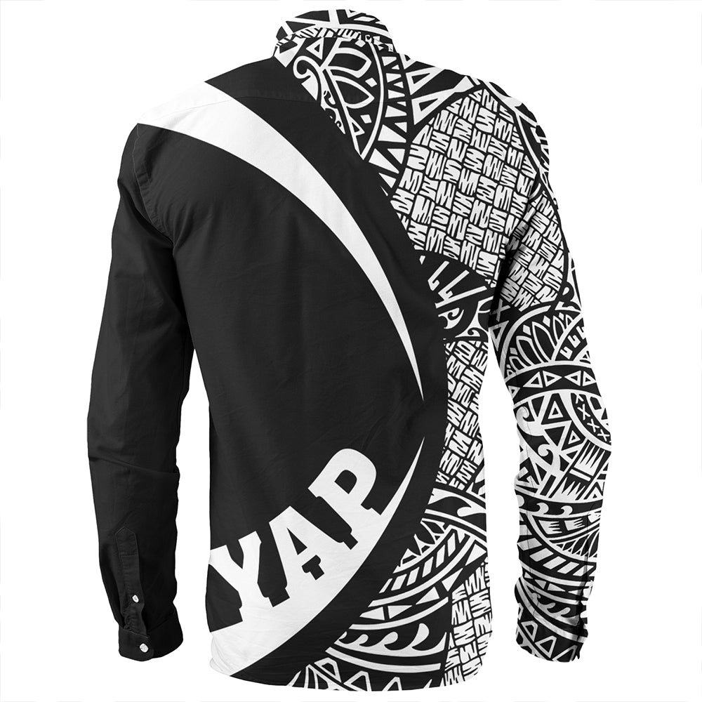 Yap Long Sleeve Shirt Coat Of Arm Lauhala White Circle