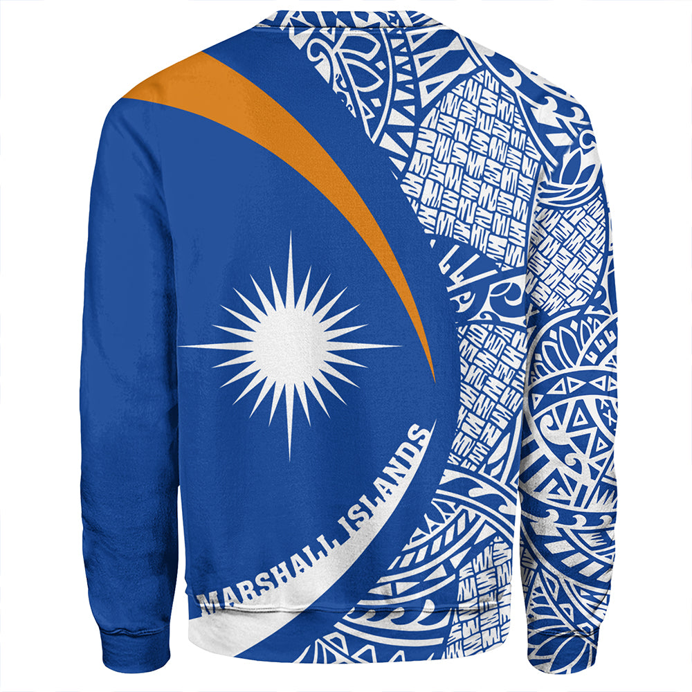 Marshall Islands Sweatshirt Coat Of Arm Lauhala Circle