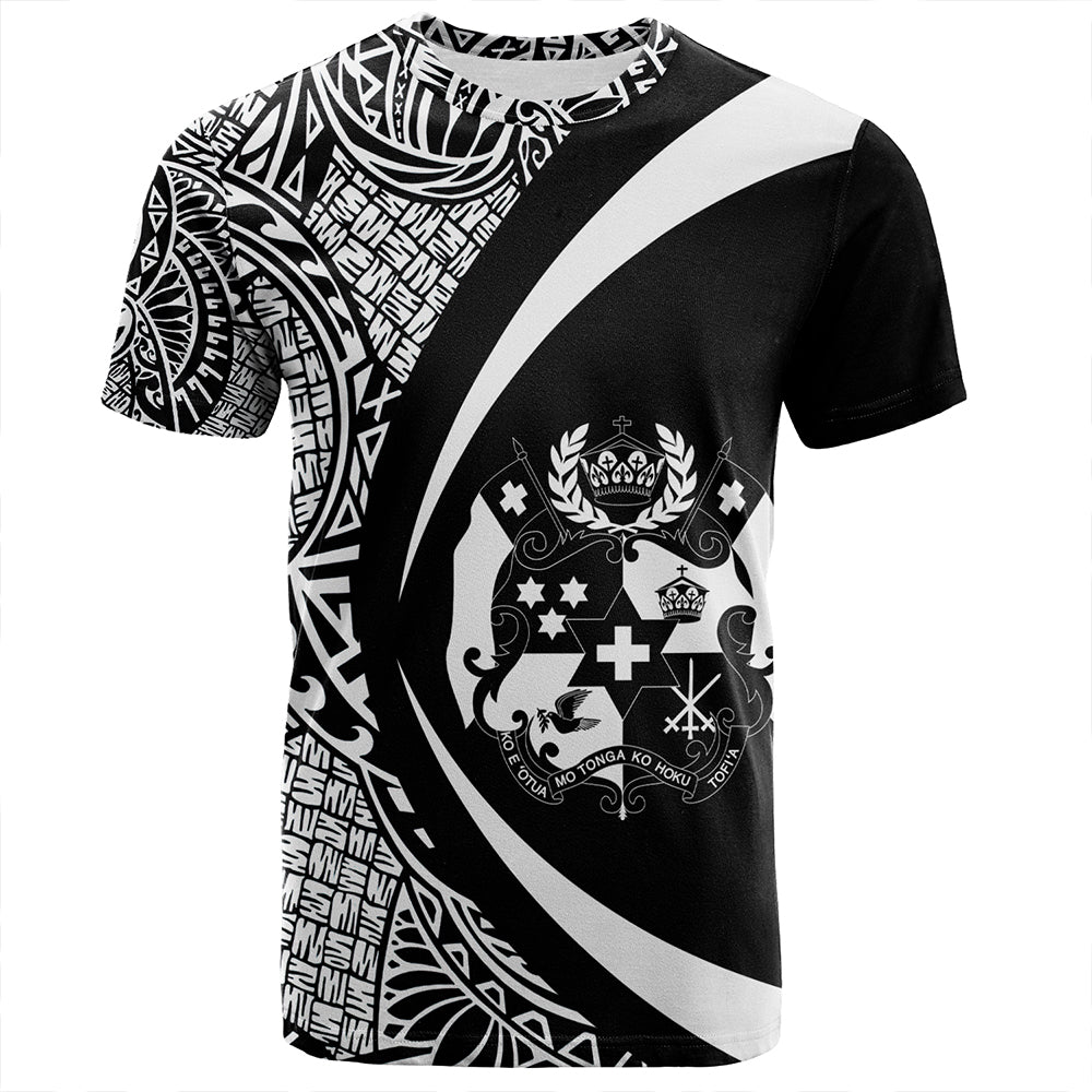 Tonga T-Shirt Coat Of Arm Lauhala White Circle