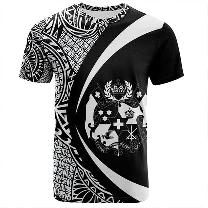 Tonga T-Shirt Coat Of Arm Lauhala White Circle