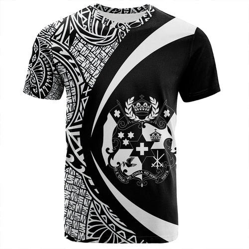 Tonga T-Shirt Coat Of Arm Lauhala White Circle