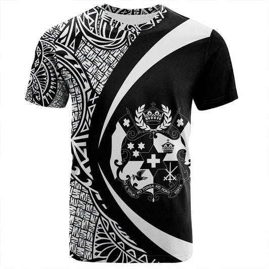 Tonga T-Shirt Coat Of Arm Lauhala White Circle