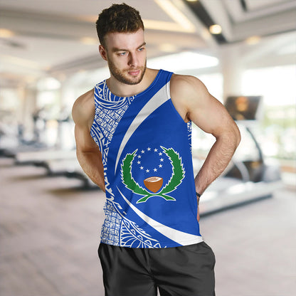 Pohnpei Tank Top Coat Of Arm Lauhala Circle