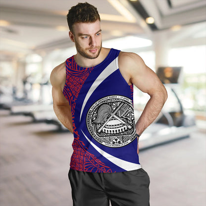 Samoa Tank Top American Samoa Coat Of Arm Lauhala Circle