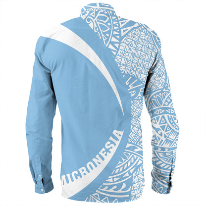 Federated States of Micronesia Long Sleeve Shirt Coat Of Arm Lauhala Circle