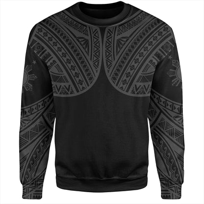Philippines Sweatshirt Sun Star Warrior Style Gray