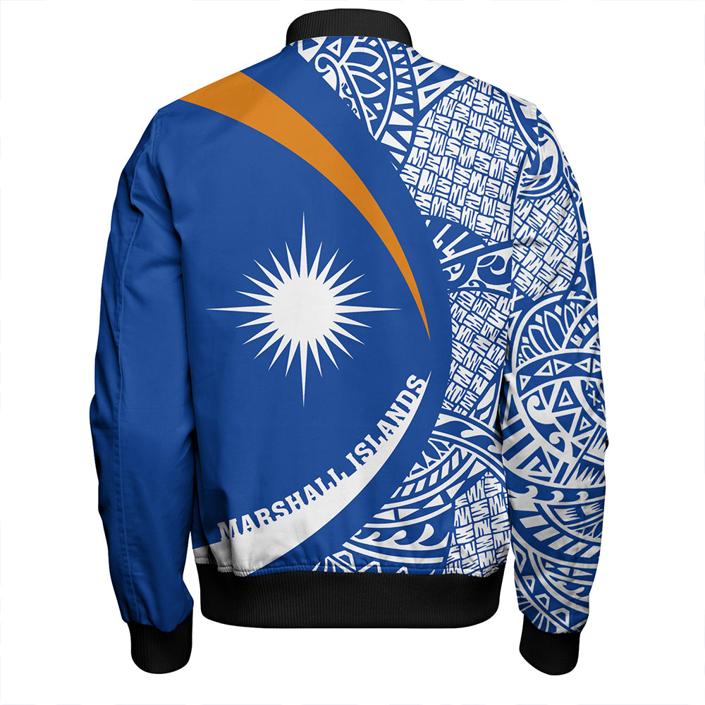 Marshall Islands Bomber Jacket Coat Of Arm Lauhala Circle