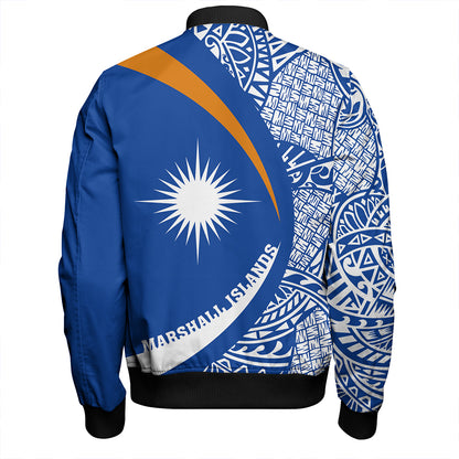 Marshall Islands Bomber Jacket Coat Of Arm Lauhala Circle