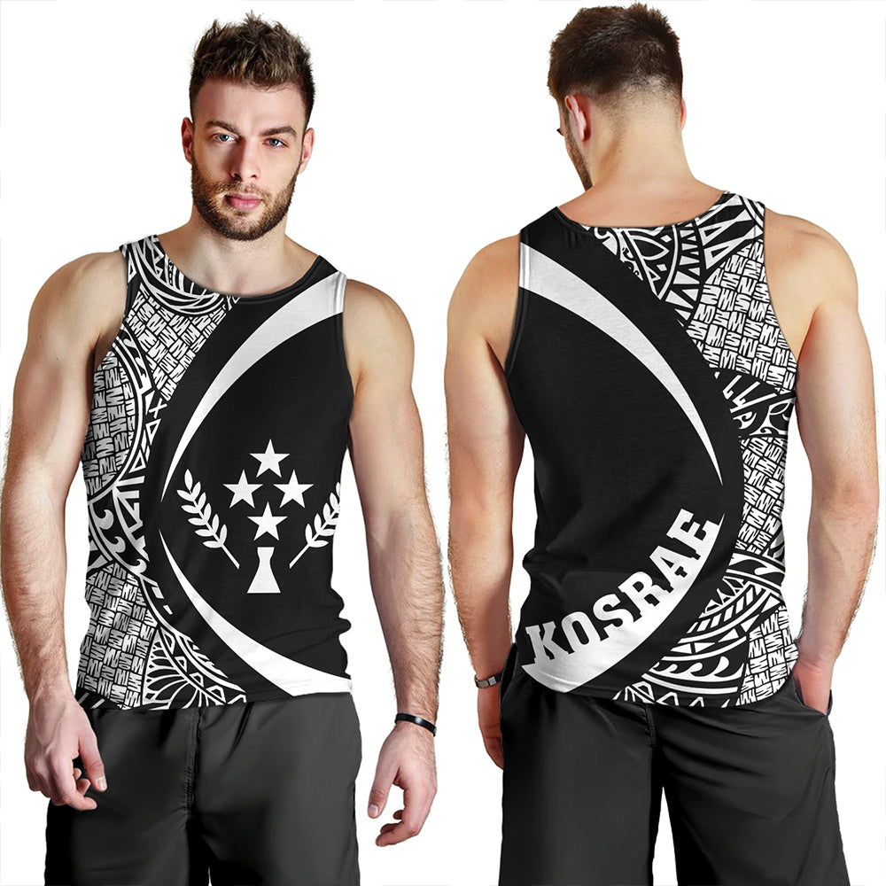 Kosrae Tank Top Coat Of Arm Lauhala White Circle