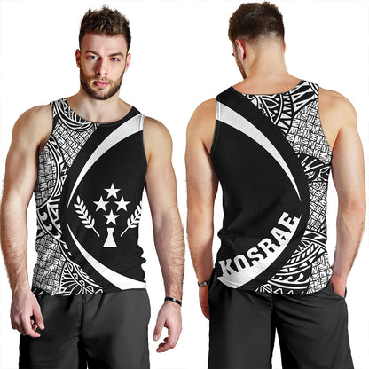 Kosrae Tank Top Coat Of Arm Lauhala White Circle