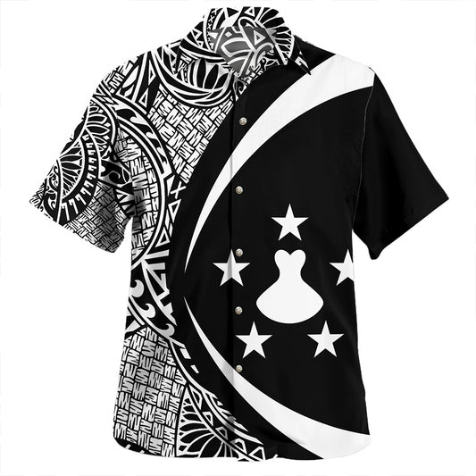 Austral Islands Hawaiian Shirt Coat Of Arm Lauhala White Circle