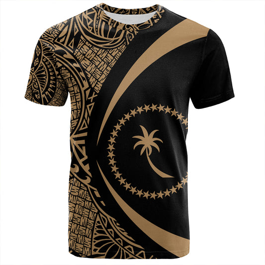 Chuuk T-Shirt Coat Of Arm Lauhala Gold Circle