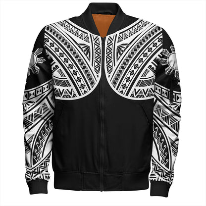 Philippines Bomber Jacket Sun Star Warrior Style White