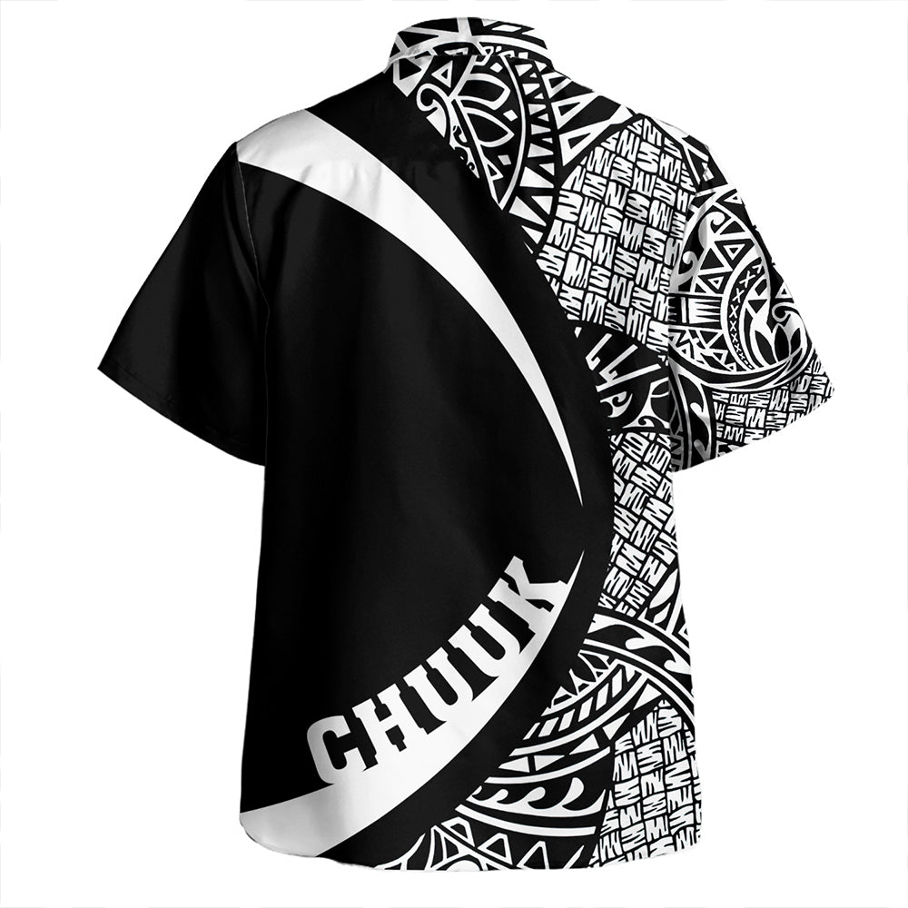 Chuuk Hawaiian Shirt Coat Of Arm Lauhala White Circle
