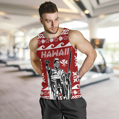 Hawaii Tank Top King Native Hawaiian Kakau Pattern Christmas