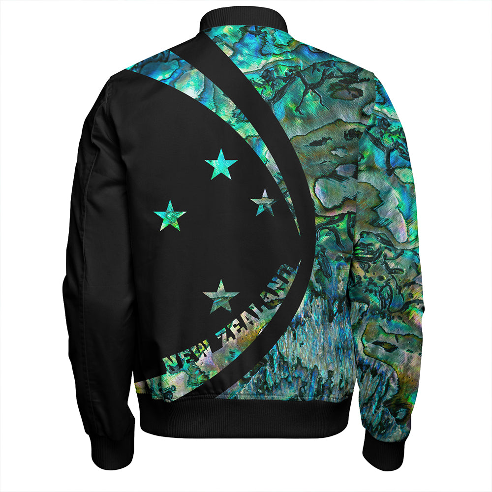 New Zealand Bomber Jacket Silver Fern Papua Shell Circle