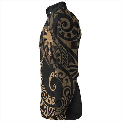 The Philippines Long Sleeve Shirt Sun Kakau Style