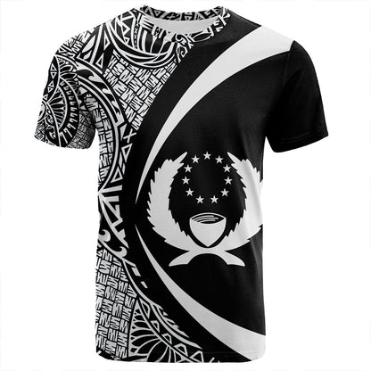 Pohnpei T-Shirt Coat Of Arm Lauhala White Circle