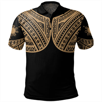 Philippines Polo Shirt Sun Star Warrior Style Gold
