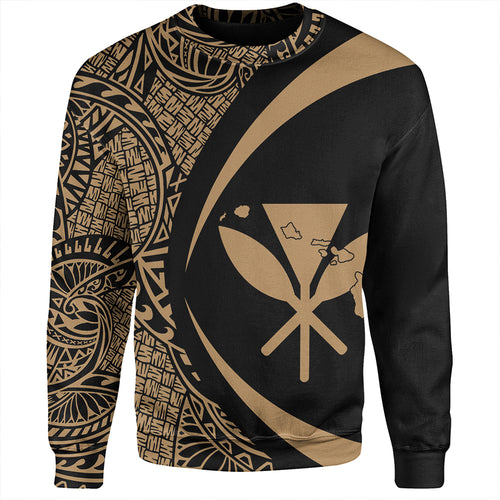Hawaii Sweatshirt Kanaka Maoli Hawaiian Map Lauhala Circle