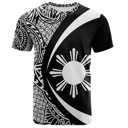 Philippines T-Shirt Coat Of Arm Lauhala White Circle