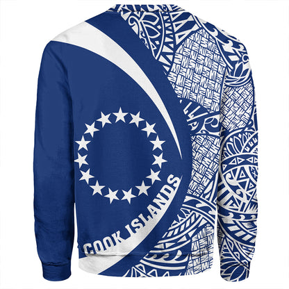 Cook Islands Sweatshirt Coat Of Arm Lauhala Circle