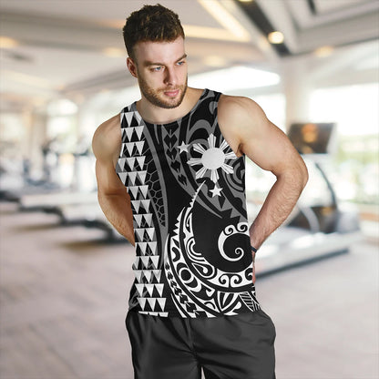 The Philippines Tank Top Sun White Kakau Style