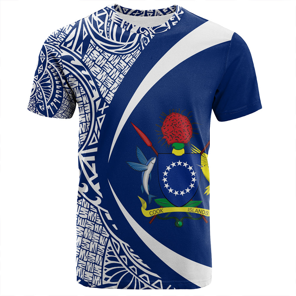 Cook Islands T-Shirt Coat Of Arm Lauhala Circle