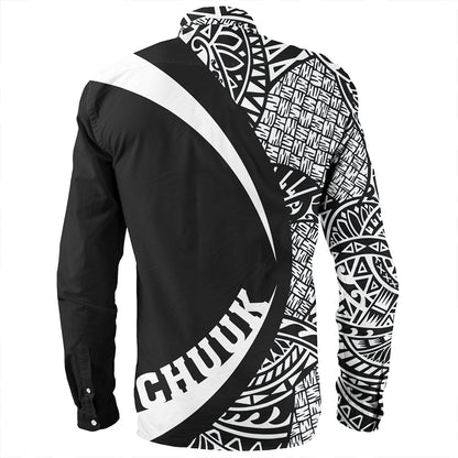 Chuuk Long Sleeve Shirt Coat Of Arm Lauhala White Circle