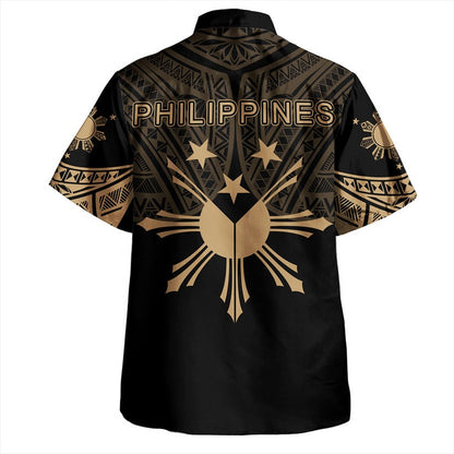 Philippines Hawaiian Shirt Sun Star Warrior Style Gold