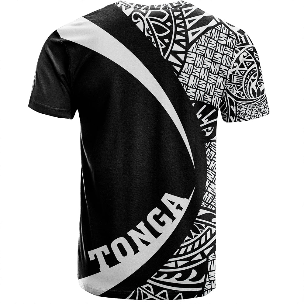 Tonga T-Shirt Coat Of Arm Lauhala White Ver 2 Circle