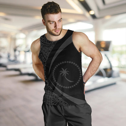 Chuuk Tank Top Coat Of Arm Lauhala Gray Circle