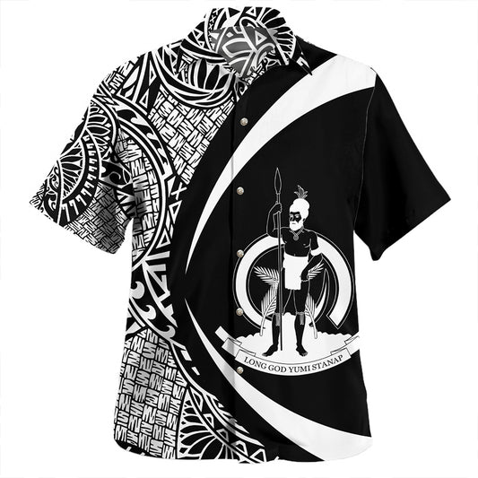 New Caledonia Hawaiian Shirt Coat Of Arm Lauhala Circle