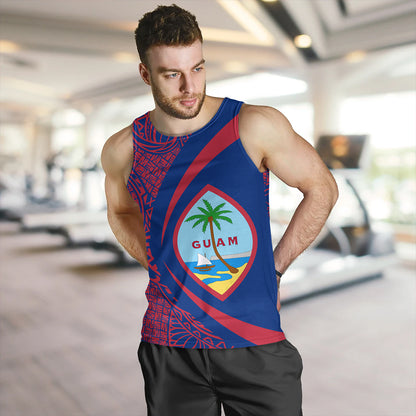 Guam Tank Top Coat Of Arm Lauhala Circle