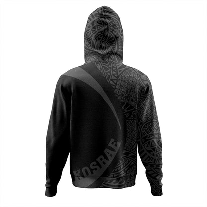 Kosrae Hoodie Coat Of Arm Lauhala Gray Circle