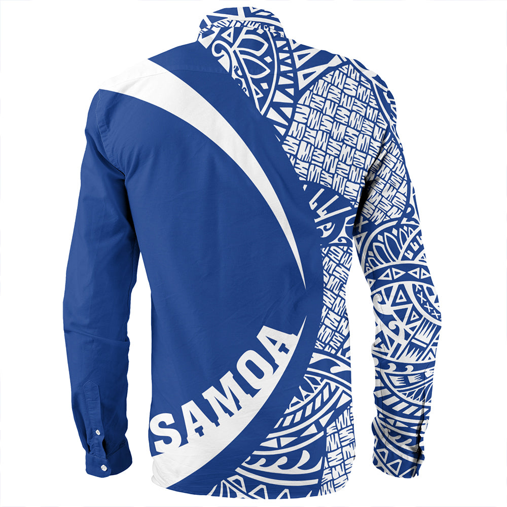 Samoa Long Sleeve Shirt Coat Of Arm Lauhala Rugby Circle