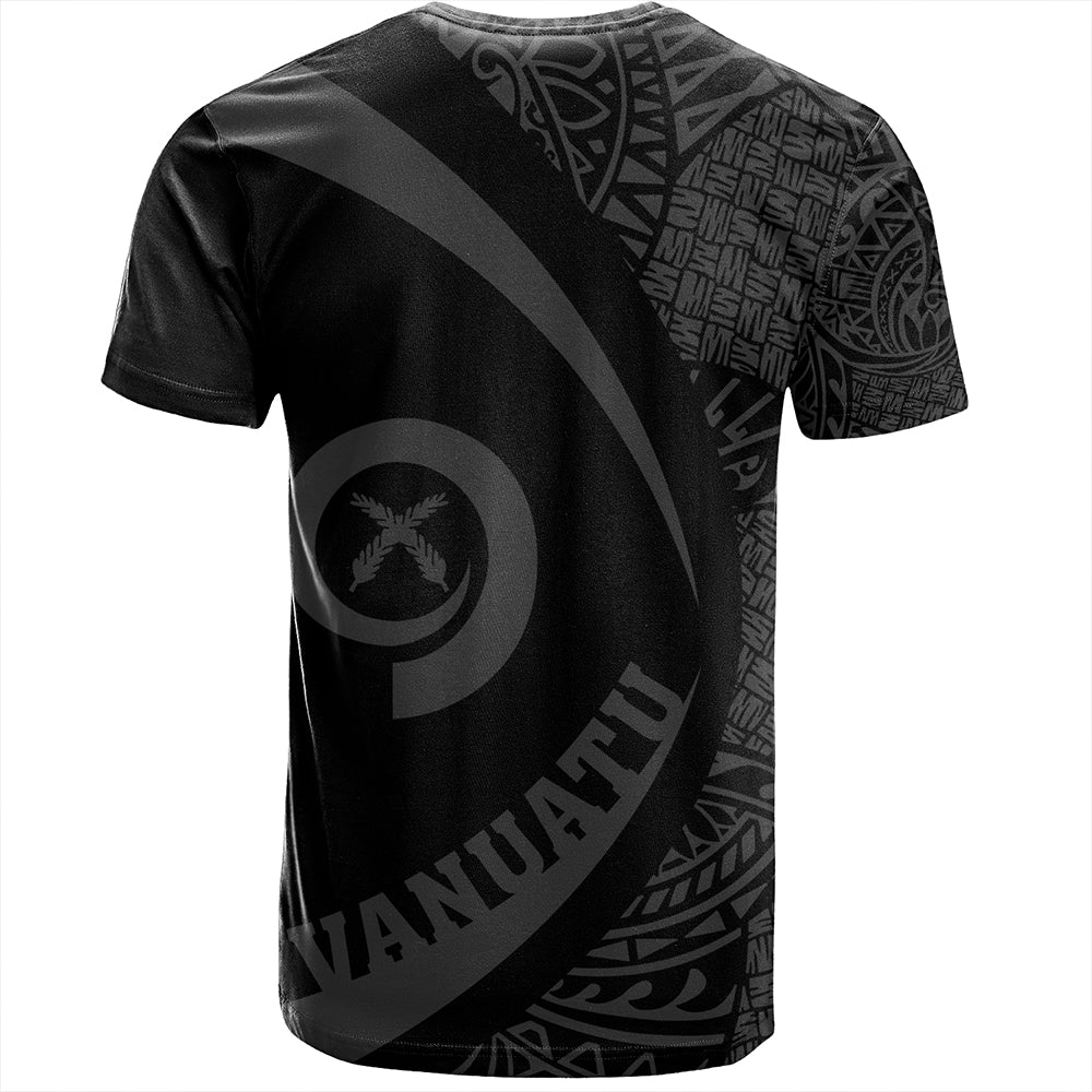 Vanuatu T-Shirt Coat Of Arm Lauhala Gray Circle