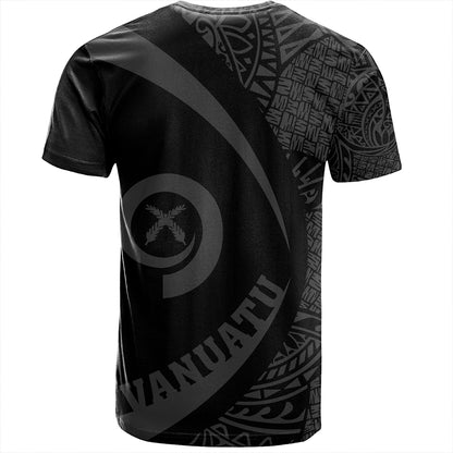 Vanuatu T-Shirt Coat Of Arm Lauhala Gray Circle