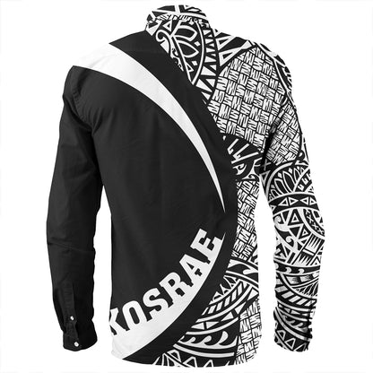 Kosrae Long Sleeve Shirt Coat Of Arm Lauhala White Circle