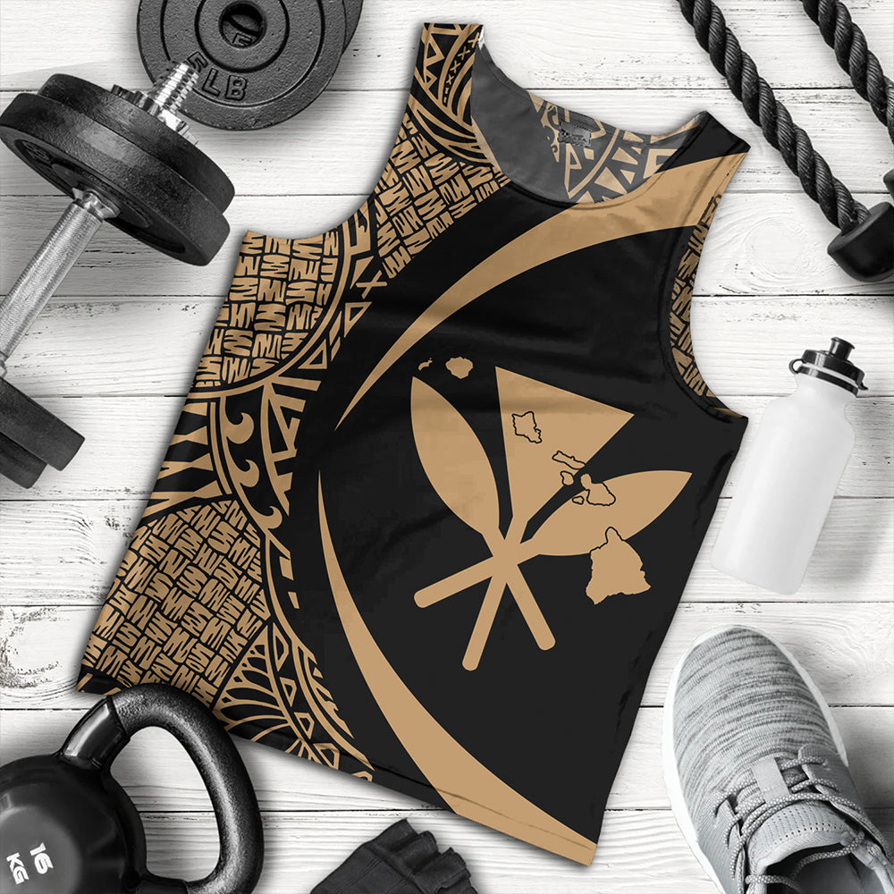 Hawaii Tank Top Kanaka Maoli Hawaiian Map Lauhala Circle