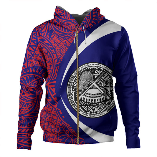 Samoa Hoodie American Samoa Coat Of Arm Lauhala Circle