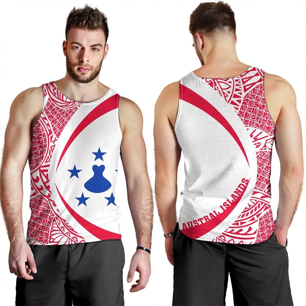 Austral Islands Tank Top Coat Of Arm Lauhala Circle