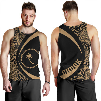 Chuuk Tank Top Coat Of Arm Lauhala Gold Circle